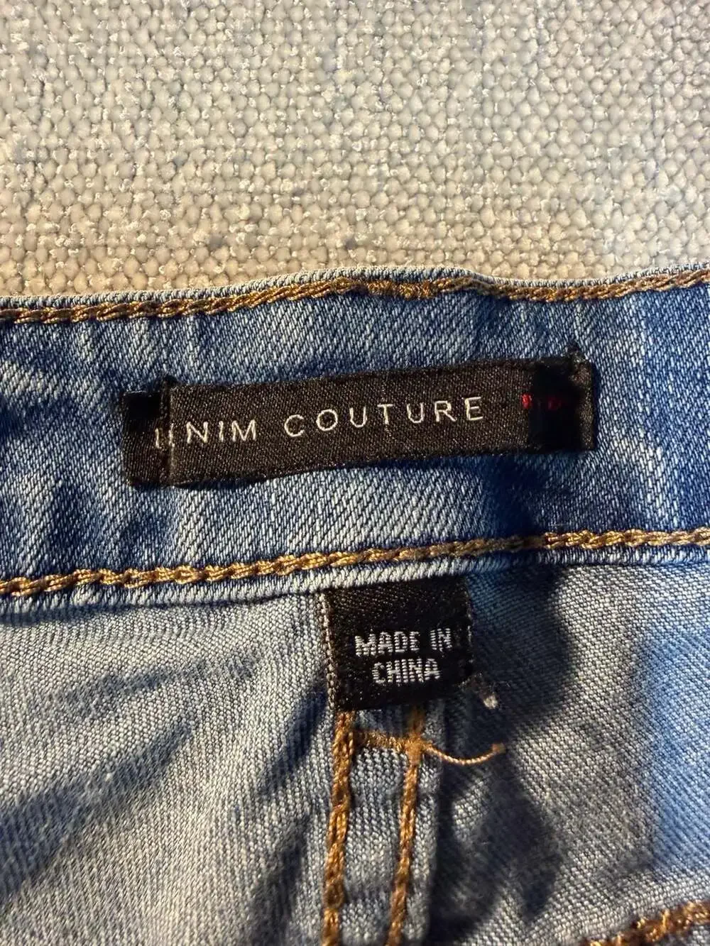 RED Denim Couture Distressed Raw Hem Denim Shorts